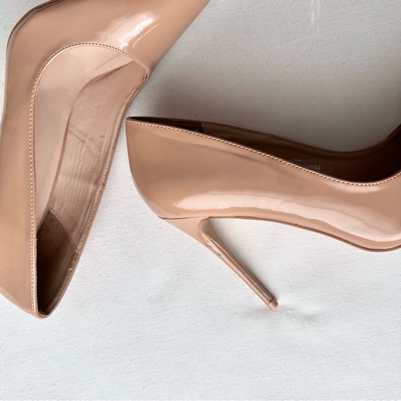 Nude Patent Leather Pumps - Picture 2 of 13